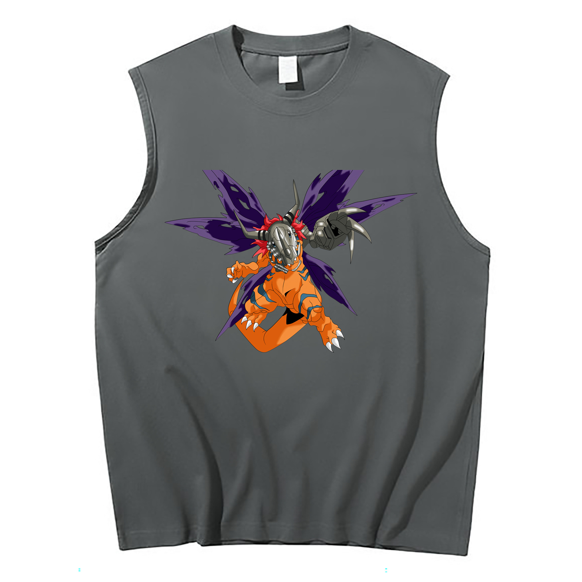 （画像用） Digimon デジタルモンスター/デジモン コットン100％タンクトップ（フロントプリント）